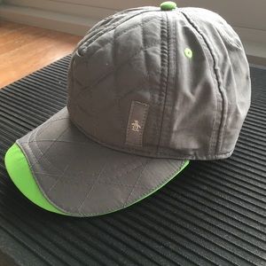 Grey Quilted Baseball Cap